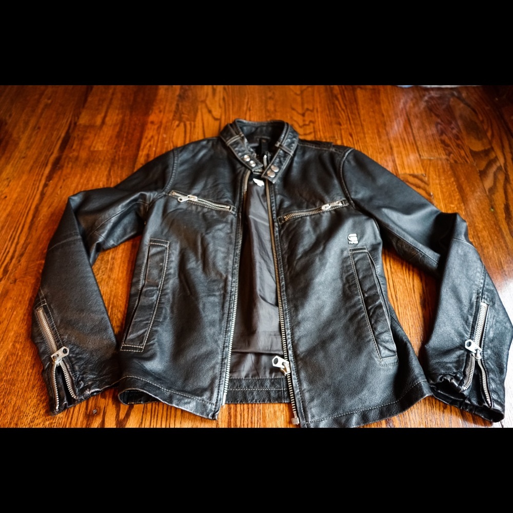 Gstar genuine leather jacket MENS XS